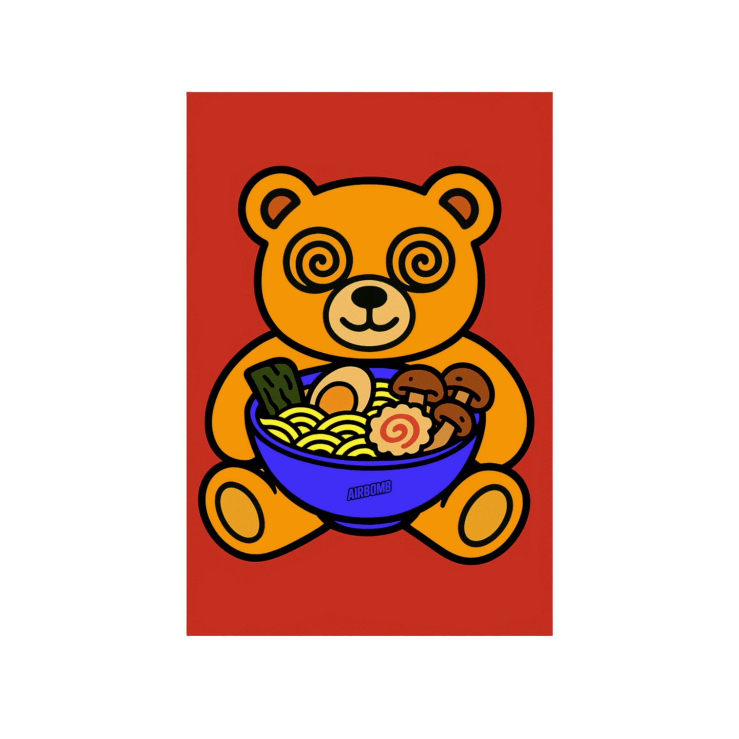 Vanilla Car Air Freshener - Ramen Bear Design