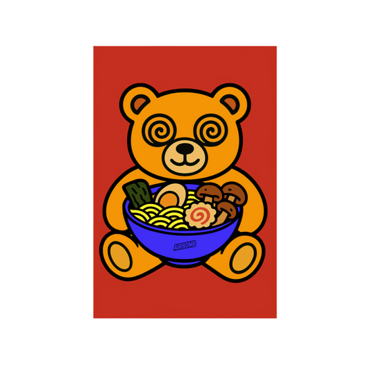 Vanilla Car Air Freshener - Ramen Bear Design
