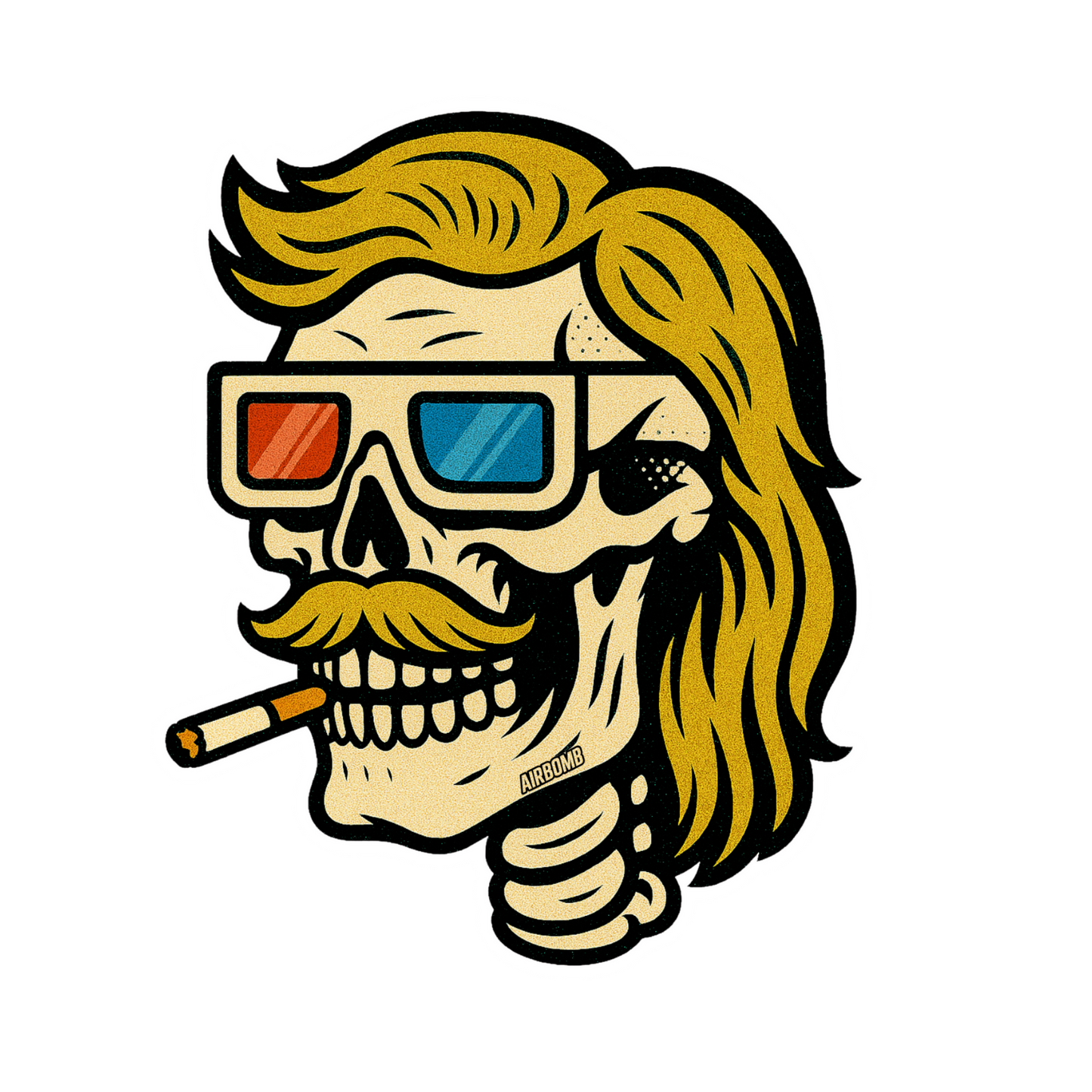 Vanilla Car Air Freshener - Mullet Skull Design