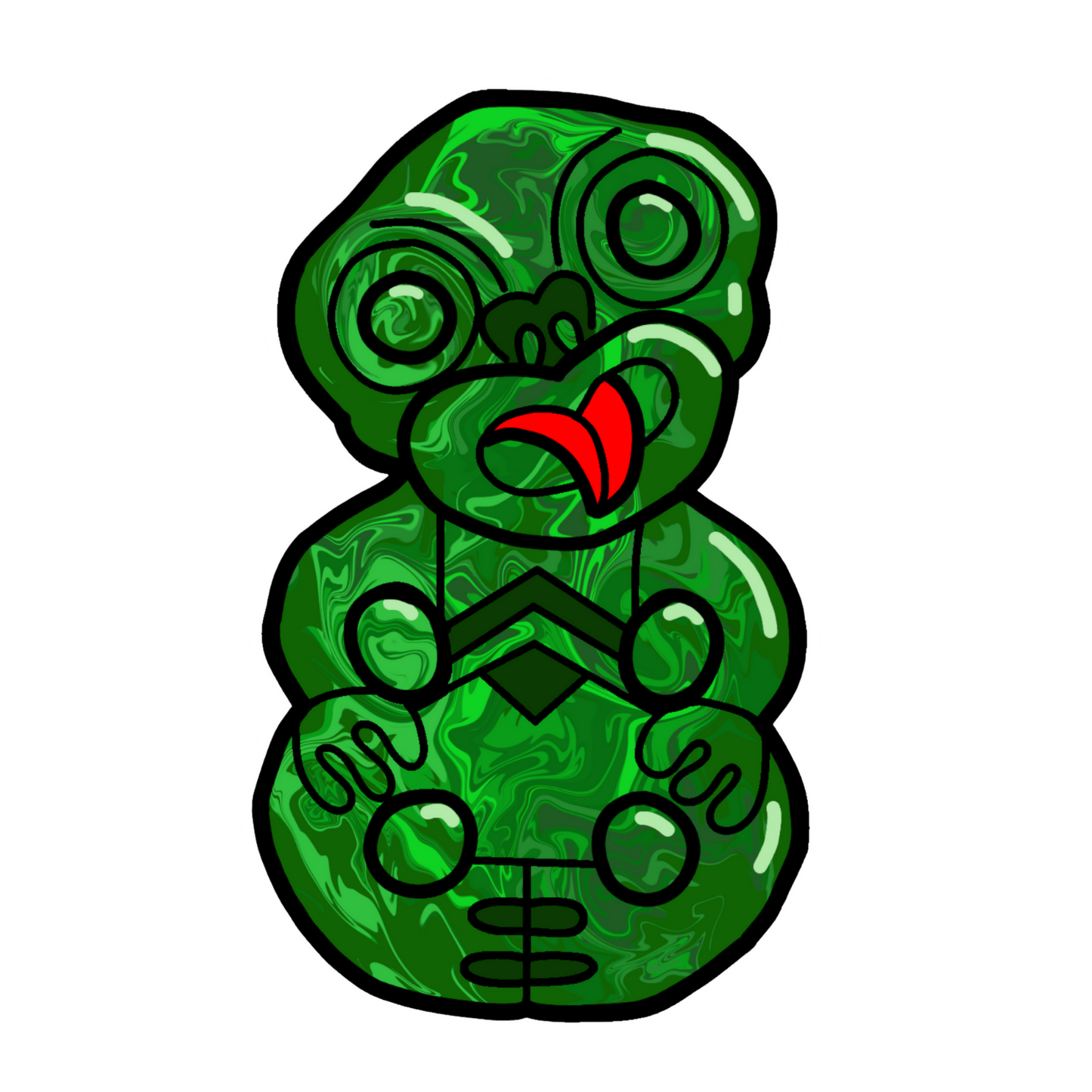 Vanilla Car Air Freshener - Green Tiki Design