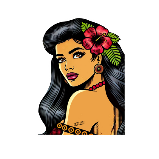 Forest Berry Car Air Freshener - Hibiscus Flower Woman Design