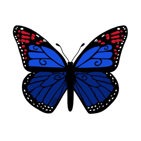 Raspberry Car Air Freshener - Blue Butterfly Design