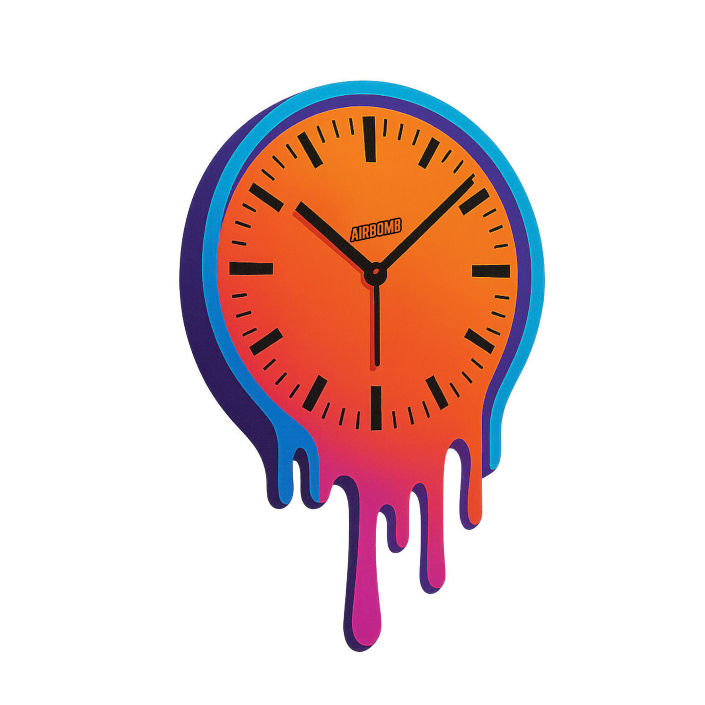 Raspberry Car Air Freshener - Melting Clock Design