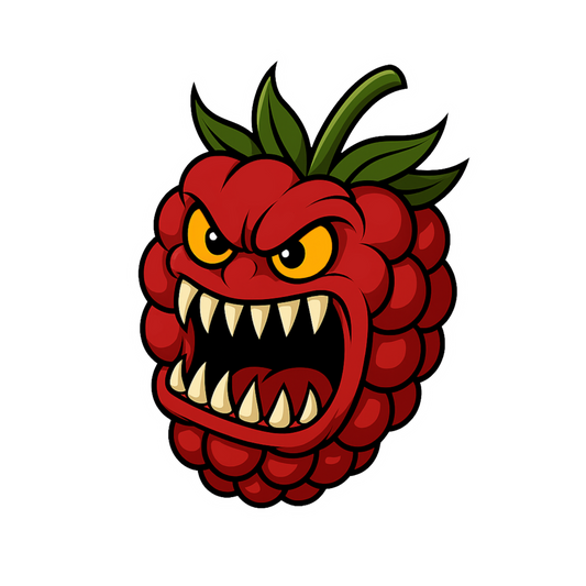 Raspberry Car Air Freshener - Angry Raspberry Design